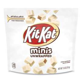 Minis Unwrapped Wafer Bars, 7.6 oz Bag, White Creme, 3/Pack, Delivered in 1-4 Business Days