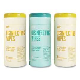 Disinfecting Wipes, 7 x 8, Fresh/Lemon, 35 Wipes/Canister, 3 Canisters/Pack