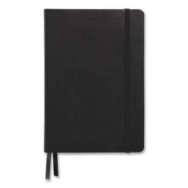 Flexible-Cover Business Journal, Elastic Closure, 1 Subject, Quadrille Rule, Black Cover, 8 x 5.5, 128 Sheets