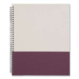 Wirebound Hardcover Notebook, 1 Subject, Narrow Rule, Gray/Purple Cover, 11 x 8.5, 80 Sheets