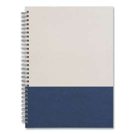 Wirebound Hardcover Notebook, 1 Subject, Narrow Rule, Gray/Blue Cover, 9.5 x 6.5, 80 Sheets