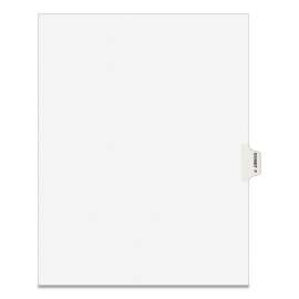 Avery-Style Preprinted Legal Side Tab Divider, Exhibit P, Letter, White, 25/Pack
