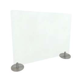 Desktop Free Standing Acrylic Protection Screen, 29 x 5 x 24, Frost