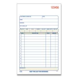 Two-Part Sales Book, Two-Part Carbonless, 4.19 x 7.19, 1/Page, 50 Forms/Pad, 10 Pads/Box