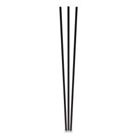 Unwrapped Round Stirrers, 7.75", Polypropylene, Black, 500/Pack