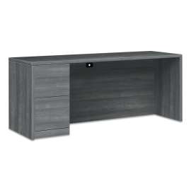 10500 Series Full-Height Left Pedestal Credenza, 72w x 24d x 29.5h, Sterling Ash