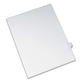 Preprinted Legal Exhibit Side Tab Index Dividers, Allstate Style, 10-Tab, 20, 11 x 8.5, White, 25/Pack