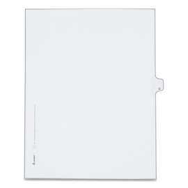 Preprinted Legal Exhibit Side Tab Index Dividers, Allstate Style, 26-Tab, O, 11 x 8.5, White, 25/Pack
