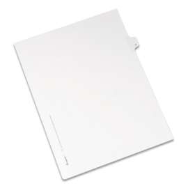 Preprinted Legal Exhibit Side Tab Index Dividers, Allstate Style, 26-Tab, T, 11 x 8.5, White, 25/Pack