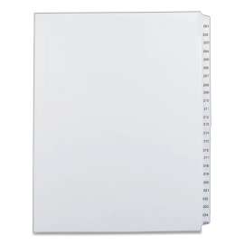 Preprinted Legal Exhibit Side Tab Index Dividers, Allstate Style, 25-Tab, 201 to 225, 11 x 8.5, White, 1 Set
