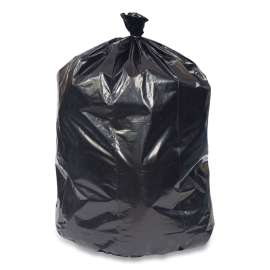 High-Density Can Liners, 33 gal, 22 mic, 33" x 40", Black, 25 Bags/Roll, 8 Rolls/Carton