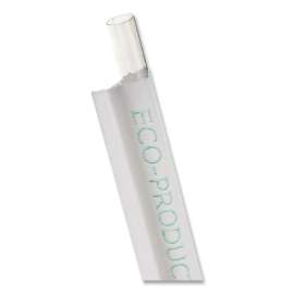 Wrapped Straw, 7.75", PLA, Clear, 7,200/Carton