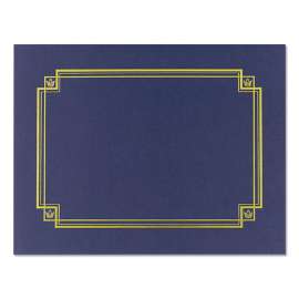 Premium Textured Certificate Holder, 12.65 x 9.75, Navy, 3/Pack