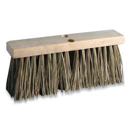 Palmyra Street Broom Head, 3.25" Brown Bristles, 16" Brush