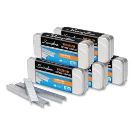 Optima Staples, 0.25" Leg, 0.5" Crown, Steel, 3,750/Box, 5 Boxes/Pack