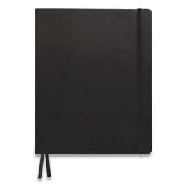 Flexible-Cover Business Journal, 1 Subject, Dotted Rule, Black Cover, 10 x 8, 128 Sheets