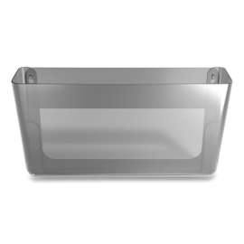 Unbreakable Plastic Wall File, Letter Size, 13.5" x 4" x 7.5", Smoke
