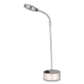 LED Task Lamp with Gooseneck Arm, 11.4" to 16" High, Silver