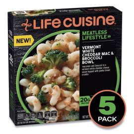 Meatless Lifestyle Vermont White Cheddar Mac and Broccoli Bowl, 11 oz Bowl, 5/Pack, Delivered in 1-4 Business Days