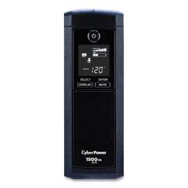 Intelligent LCD CP1500AVRLCD UPS Battery Backup, 12 Outlets, 1,500 VA, 1,500 J