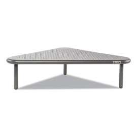 Metal Art Corner Stand with Under-Shelf Storage, 20 x 11 1/2 x 5, Pewter