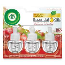 Scented Oil Refill, Warming - Apple Cinnamon Medley, 0.67 oz, 3/Pack, 6 Packs/Carton