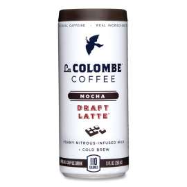 Cold Brew Draft Latte, Mocha, 9 oz Can, 12/Carton
