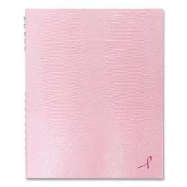 Pink Ribbon NotePro Notebook, 1 Subject, Medium/College Rule, Pink Cover, 10.75 x 8.5, 200 Sheets