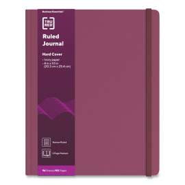 Hardcover Business Journal, 1 Subject, Narrow Rule, Purple Cover, 10 x 8, 96 Sheets