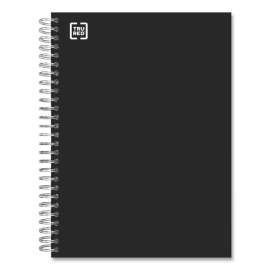 Three-Subject Notebook, Medium/College Rule, Black Cover, 9.5 x 5.88, 138 Sheets