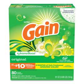 Powdered Laundry Detergent, Original Scent, 91oz Box, 3/Carton