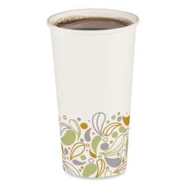 Convenience Pack Paper Hot Cups, 20 oz, Deerfield Print, 9 Cups/Sleeve, 15 Sleeves/Carton