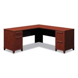 Enterprise Collection 72w x 72d L-Desk Pedestal Only, 70.13w x 70.13d x 29.75h, Harvest Cherry, Box 1 of 2