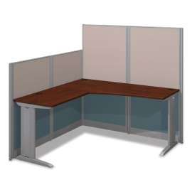 Series C Collection Left Corner Desk Module, 71.13" x 35.5" x 29.88", Natural Cherry/Graphite Gray