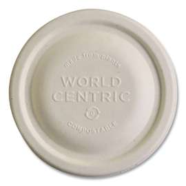 Fiber Lids for Bowls, 3.7" Diameter, Natural, Paper, 1,000/Carton