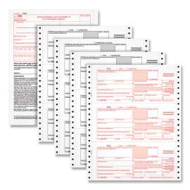 Four-Part 1099-NEC Continuous Tax Forms, Four-Part Carbonless, 8.5 x 5.5, 2 Forms/Sheet, 600 Forms Total