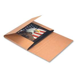 Rigid Corrugated Kraft Fold-Over Mailer, 200 lb Mullen Rated, Square Fold-Over Flap, 30 x 24, Brown Kraft, 20/Bundle