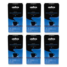 Decaffeinato Ricco Espresso Coffee Capsules, Intensity 6, 0.17 oz, 10/Box, 6 Boxes/Carton