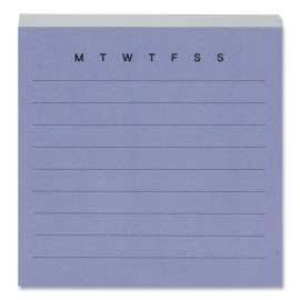 Lined Adhesive Notes, Note Ruled, 3" x 3", Blue, 100 Sheets/Pad