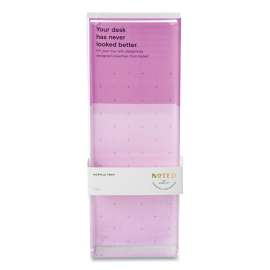 Acrylic Note and Pen Tray, For 3 x 3 Pads, Clear