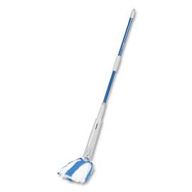 Cone Mop Supreme, 20" White/Blue Microfiber/Polyester Head, 59 includes Plastic Cone; 40 Handle Only Blue/Gray Steel Handle