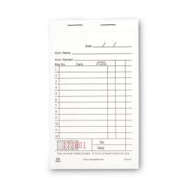 Sales Receipt Book, Two-Part Carbonless, 3.5 x 5.63, 1/Page, 50 Forms/Book, 100 Books/Carton