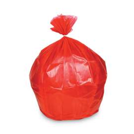 Linear Low-Density Can Liners, 60 gal, 1.25 mil, 47 x 63, Red, 100/Carton