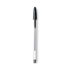 Cristal Xtra Smooth Ballpoint Pen Value Pack, Stick, Medium 1 mm, Black Ink, Clear Barrel, 24/Pack
