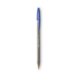 Cristal Xtra Bold Ballpoint Pen, Stick, Bold 1.6 mm, Blue Ink, Clear Barrel, Dozen