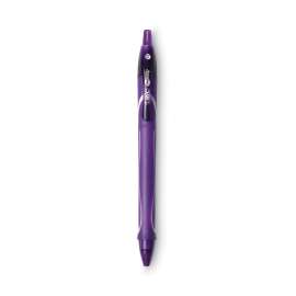 Gel-ocity Quick Dry Gel Pen, Retractable, Medium 0.7 mm, Purple Ink, Purple Barrel, Dozen