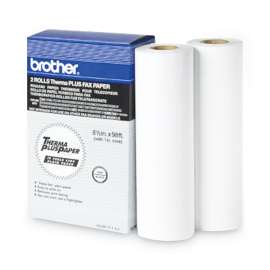 98' ThermaPlus Fax Paper Roll, 1" Core, 8.5" x 98 ft, White, 2/Pack