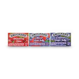 Smucker's Jam Assortment, Single Serving Packs, .5oz, 200/Carton