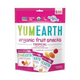 Organic Tropical Fruit Snacks, Assorted Flavors, 5 Each 0.7 oz Snack Packs/Bag, 4 Bags/Pack, Delivered in 1-4 Business Days