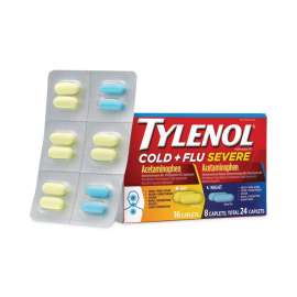 Cold and Flu Severe Day and Night Caplets, 24 Caplets/Box, 3 Boxes/Pack, Delivered in 1-4 Business Days